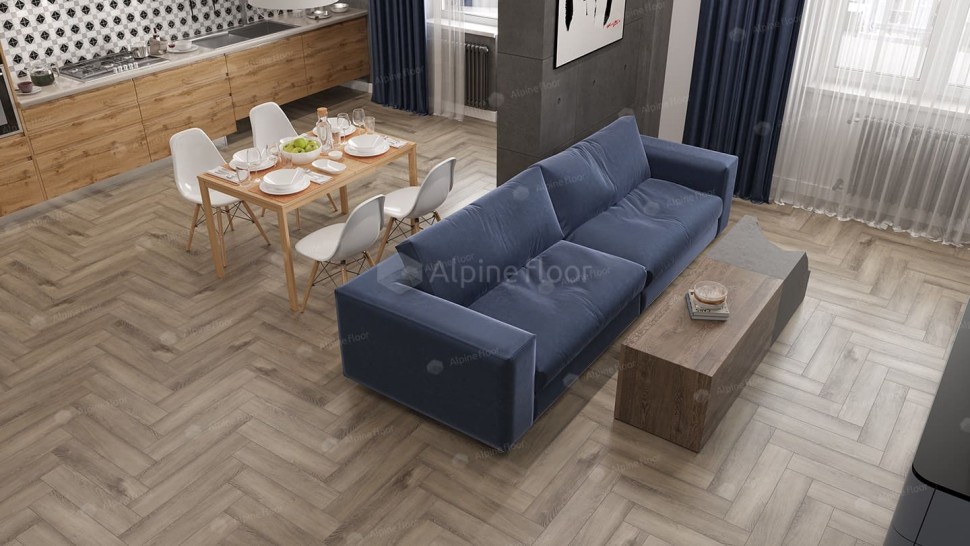 Виниловая плитка "Alpine Floor" Parquet LVT Дуб Исида (590*118*2,5 мм) — купить в Улан-Удэ