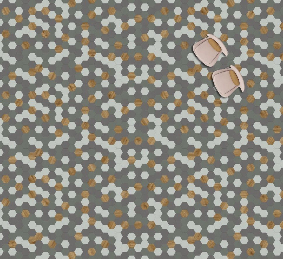 Виниловая плитка "Moduleo" Moods Hexagon 349 (226,32*196*2,5 мм) — купить в Улан-Удэ