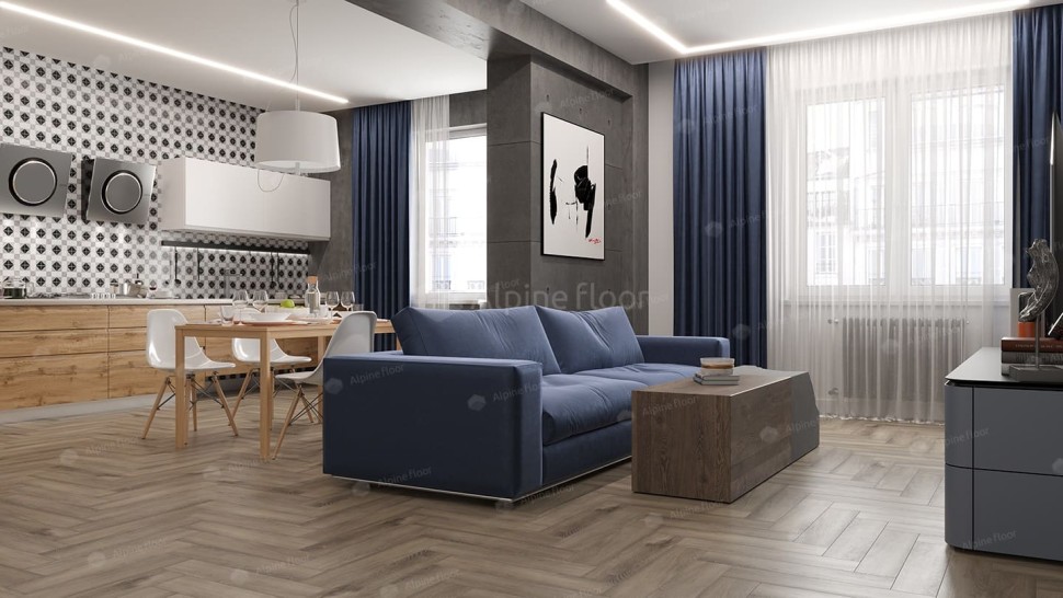 Виниловая плитка "Alpine Floor" Parquet LVT Дуб Исида (590*118*2,5 мм) — купить в Улан-Удэ