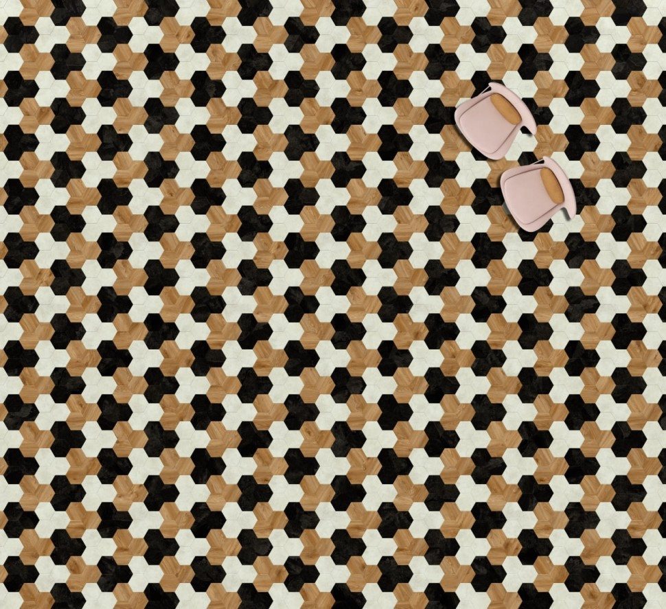 Виниловая плитка "Moduleo" Moods Hexagon 354 (226,32*196*2,5 мм) — купить в Улан-Удэ