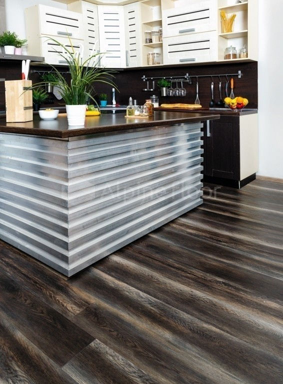 Кварцвиниловая плитка "Alpine Floor" Орех Темный  (1219*184*2мм) — купить в Улан-Удэ