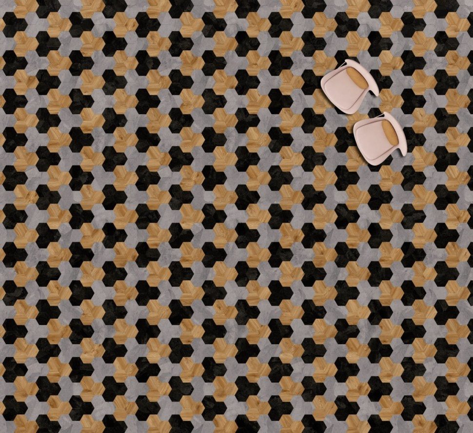 Виниловая плитка "Moduleo" Moods Hexagon 353 (226,32*196*2,5 мм) — купить в Улан-Удэ