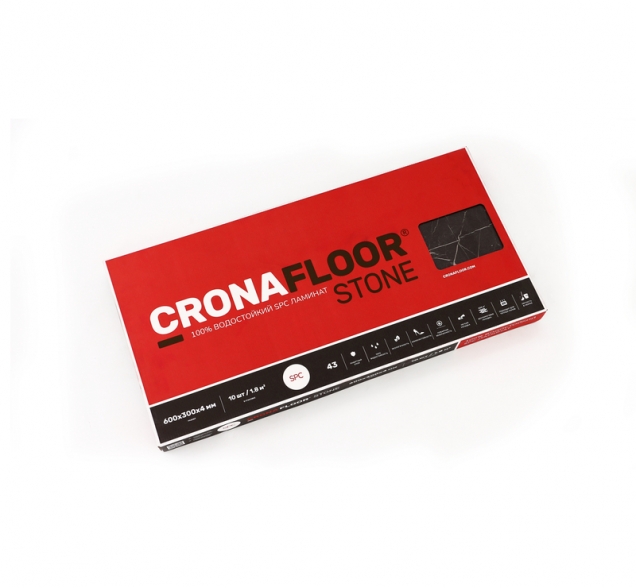 SPC ламинат "CronaFloor" Stone 4V Ноче (600*300*4 мм) — купить в Улан-Удэ