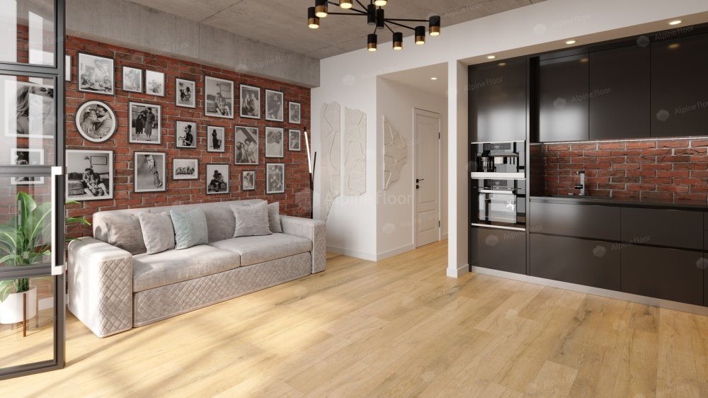 SPC Ламинат "Alpine Floor" Дуб медовый (1220*183*8 мм) — купить в Улан-Удэ