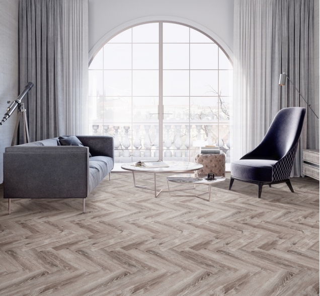 Виниловый ламинат SPC "Cronafloor" Herringbone Дуб Тулон (640*128*4,5 мм) — купить в Улан-Удэ