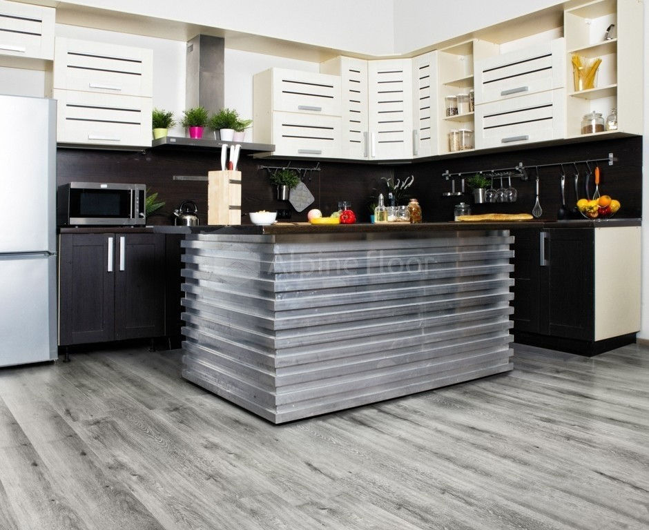 Замковая ПВХ плитка "Alpine Floor" Ясень Серый  (1220*183*4мм) — купить в Улан-Удэ