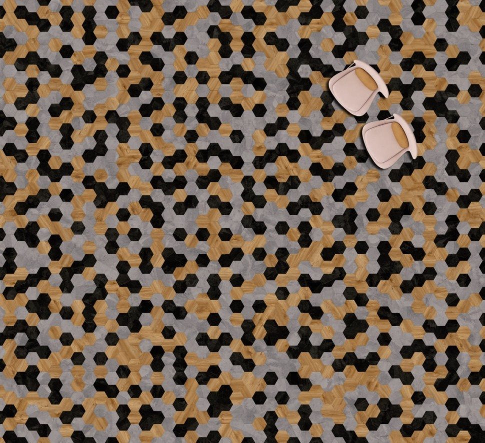 Виниловая плитка "Moduleo" Moods Hexagon 343 (226,32*196*2,5 мм) — купить в Улан-Удэ