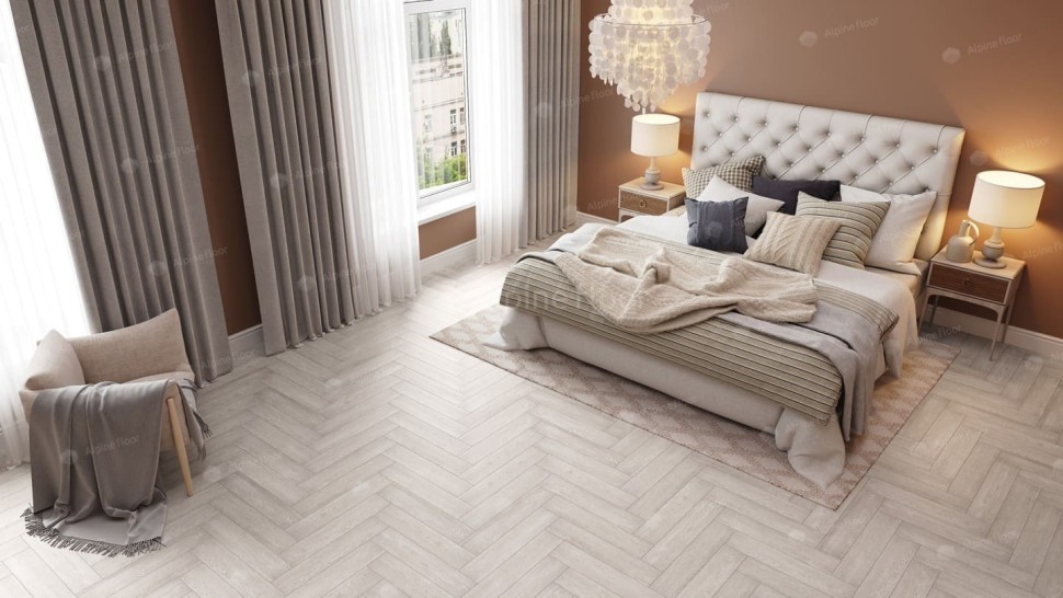 Виниловая плитка "Alpine Floor" Parquet LVT Голубой Лес (590*118*2,5 мм) — купить в Улан-Удэ