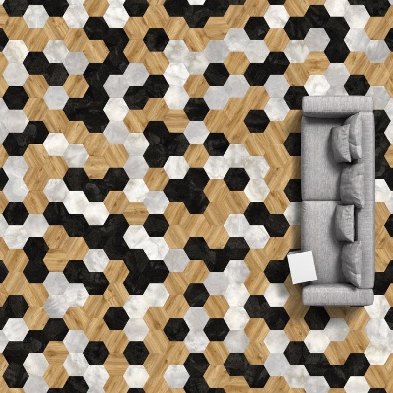Виниловая плитка Big Hexagon 260 (452,64*392*2,5 мм) — купить в Улан-Удэ