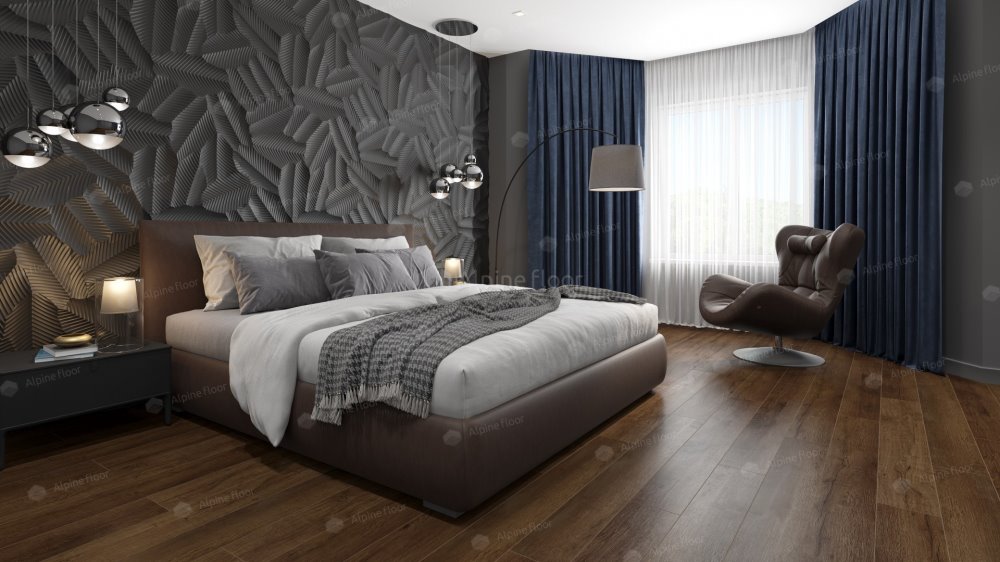 SPC Ламинат "Alpine Floor" Дуб шоколадный (1220*183*8 мм) — купить в Улан-Удэ