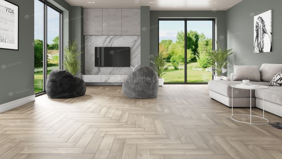 Виниловая плитка "Alpine Floor" Parquet LVT Дуб Натуральный Отбеленный (590*118*2,5 мм) — купить в Улан-Удэ