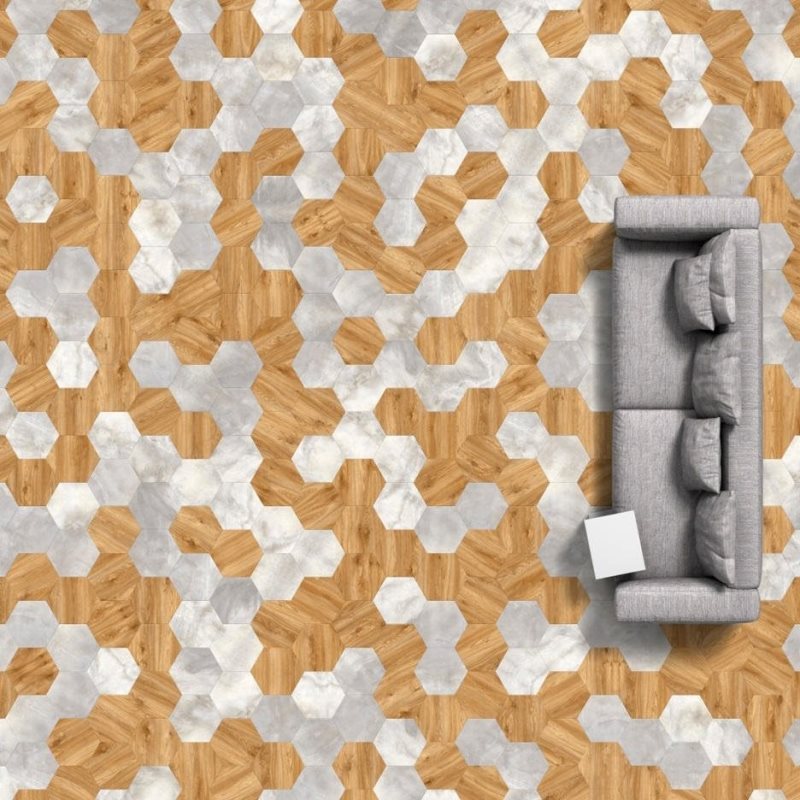 Виниловая плитка Big Hexagon 261 (452,64*392*2,5 мм) — купить в Улан-Удэ