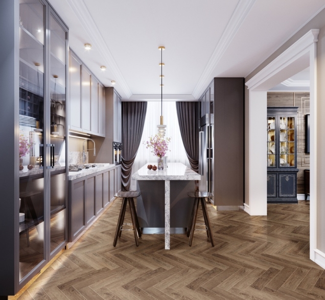 Виниловый ламинат SPC "Cronafloor" Herringbone Дуб Тулуза (640*128*4,5 мм) — купить в Улан-Удэ