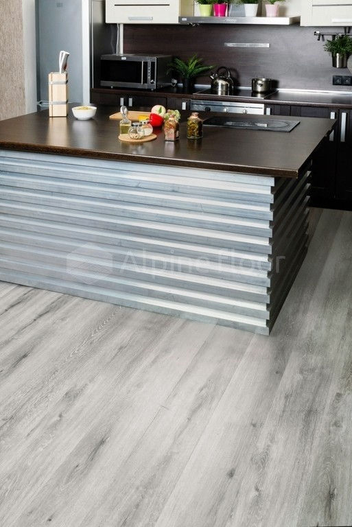 Замковая ПВХ плитка "Alpine Floor" Ясень Серый  (1220*183*4мм) — купить в Улан-Удэ